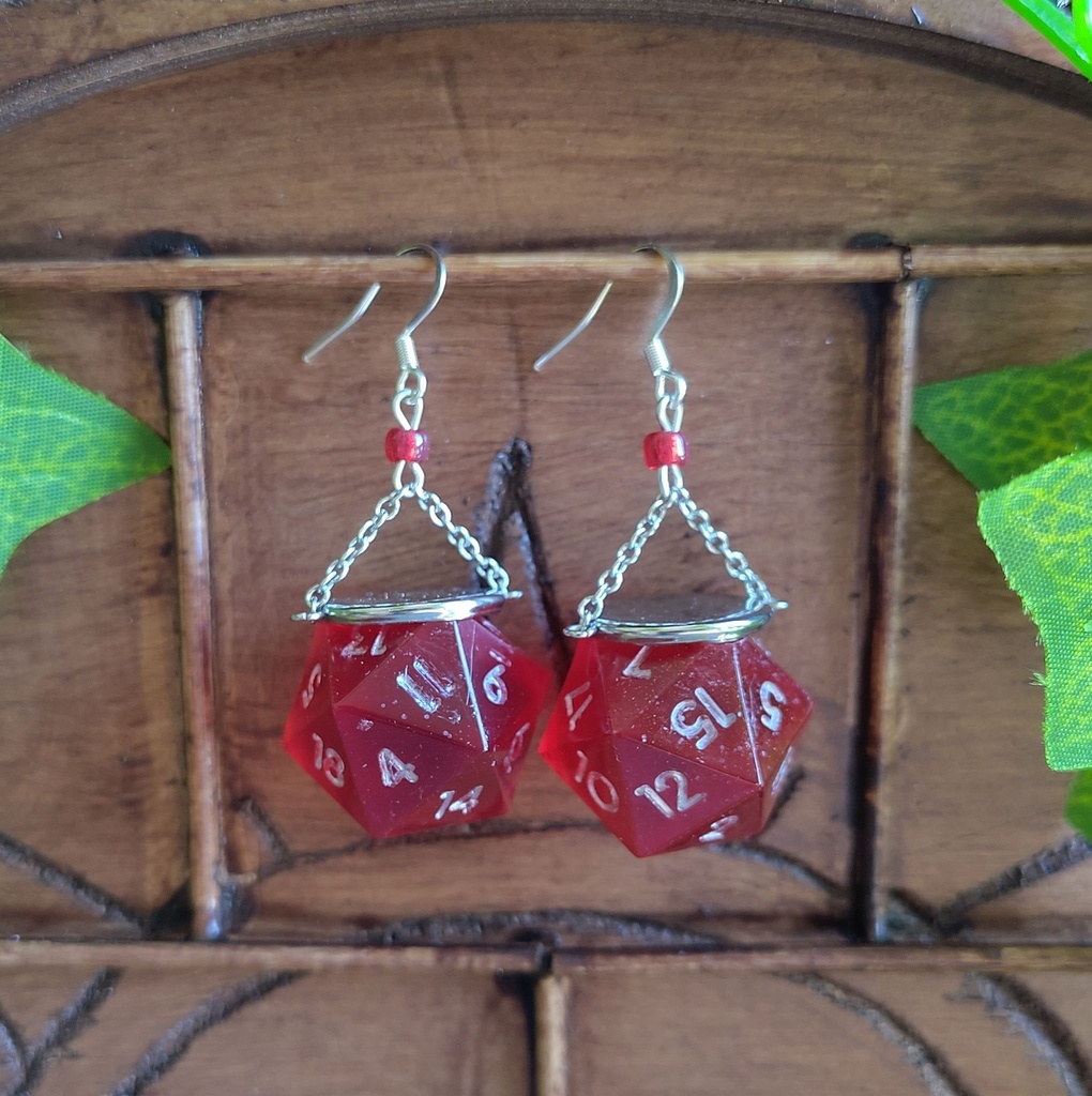 [DJ0005] Boucles Rouge/Argent